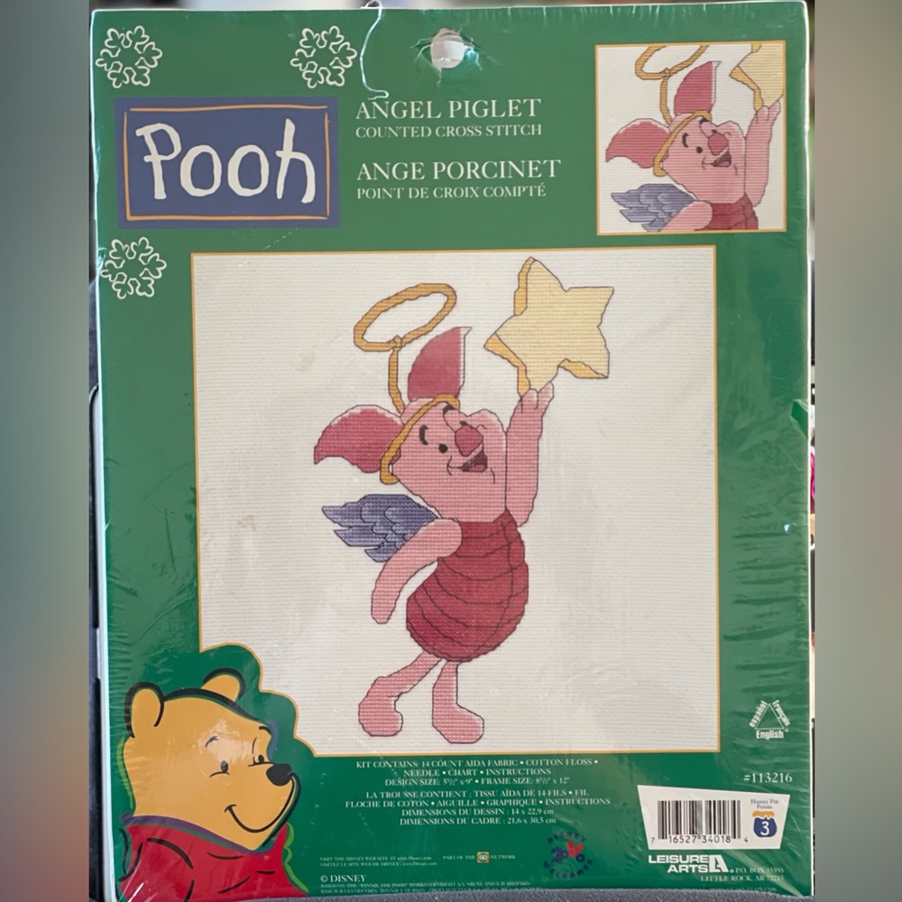 Angel Piglet complete cross stitch kit NIB